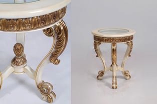 Order Beige, Gold, Antique European Furniture 47075-CT-Set-2 Accent Tables now