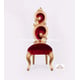 Burgundy & Gold Leaf ETERNAL FLAME Accent Chair Set 2Pcs EUROPEAN FURNITURE