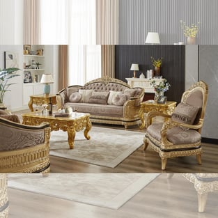 Living Room  Gold, Gray Homey Design  image