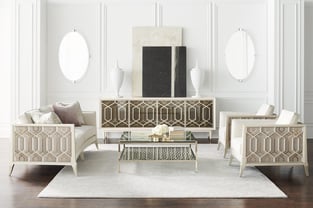 Living Room  Beige, White, Champagne Caracole image