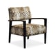 Exotic Faux Leopard Fur Laque Noire Finish DAUPHINE CHAIR Set 2Pcs by Caracole 