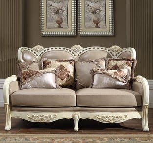 Buy White, Gold, Tan Homey Design  Living Room 