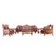 Luxury Sand Black & Gold Wood Trim MODIGLIANI Sofa Set 4 Pcs EUROPEAN FURNITURE 
