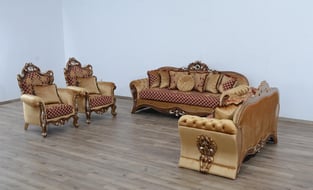 Order Gold, Red European Furniture 42036-Set-4 Living Room now