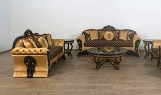 Living Room  Gold, Black European Furniture image