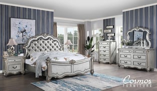 Order Silver Cosmos Furniture Melrose-Q-Set-5 Bedroom now