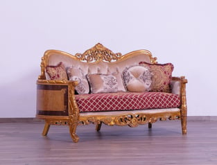 Buy Gold, Red European Furniture Living Room 