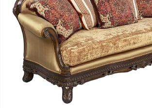 Golden Beige, Dark Brown Benneti Benetti's-Ornella-Sofa-Set-2 Living Room interior