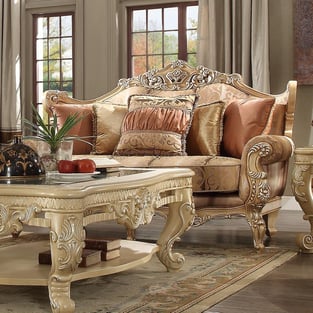 Living Room  Gold, Antique Homey Design  image