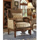 Luxury Chenille Golden Beige Armchair Traditional Homey Design HD-610