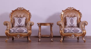 Buy Gold, Antique, Silver, Black European Furniture Living Room 