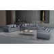Smokey Gray  Italian Leather Sofa Set 3Pcs Contemporary PICASSO EUROPEAN FURNITURE