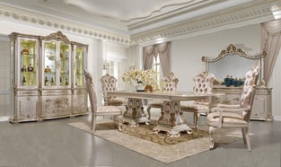 Dining Room  Beige, Gold Homey Design  photo