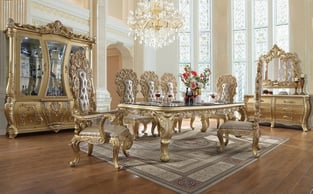 Dining Room  Gold Homey Design  photo