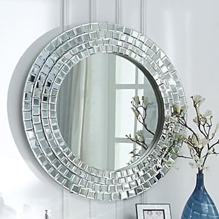 Buy Silver, Mirrored Homey Design  Bedroom 