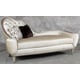 Luxury Golden Pearl Chenille Chaise Lounge Set 3Pcs Benetti's Sofia Lilliana