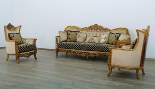 Living Room  Beige, Gold, Antique, Black European Furniture image