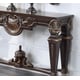 Cherry Finish Console Table & Mirror Traditional Homey Design HD-8908C