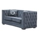 Gray Fabric Sofa Set 3Pcs w/ Steel legs Modern Cosmos Furniture Zion
