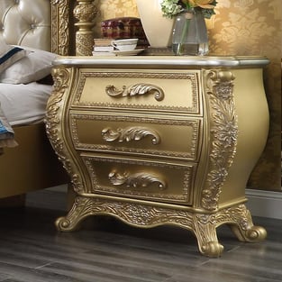 Order Antique, Gold Finish, Metallic Homey Design  HD-1801-BSET5-EK Bedroom now