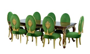 Dining Room  Brown, Gold, Emerald European Furniture photo