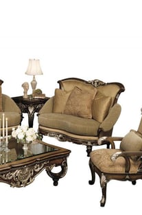 Buy Silver, Golden Beige, Dark Brown, Tan Benneti Living Room 