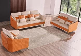 Living Room  Off-White, Orange European Furniture image