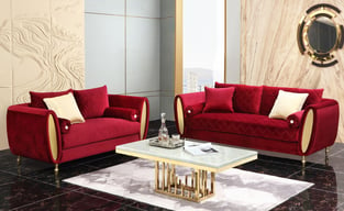 Living Room  Gold, Red Cosmos Furniture image