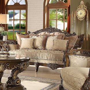 Living Room  Brown, Gold, Antique Homey Design  image