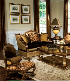 Buy Bronze, Brown, Gold Benneti Living Room 