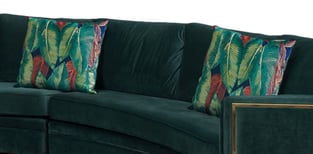 Gold, Green Cosmos Furniture Marco-Sectional Living Room interior