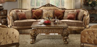 Order Brown, Gold Homey Design  HD-458 SECTIONAL-3PC Living Room now