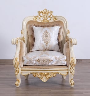 Beige, Gold, Antique European Furniture 30017-C Living Room interior