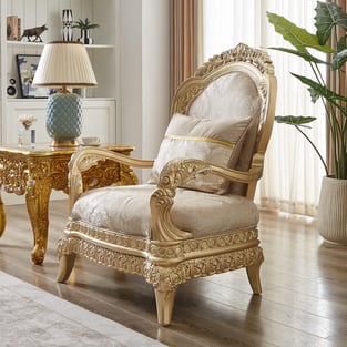 Living Room  Beige, Gold Homey Design  image