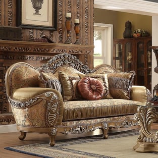 Living Room  Brown, Gold, Antique Homey Design  photo