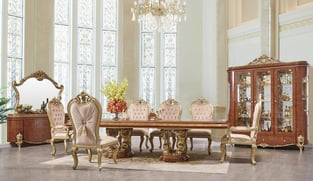 Buy Gold, Walnut Homey Design  Dining Room 