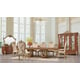 Traditional Gold & Walnut Solid Wood Dining Room Set 9Pcs Homey Design HD-9090