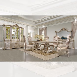 Order Beige, Gold Homey Design  HD-9086-B-2PC Dining Room now