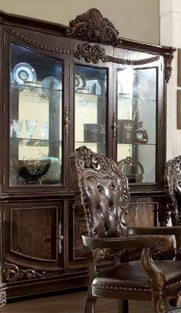 Dining Room  Dark Brown Homey Design  photo