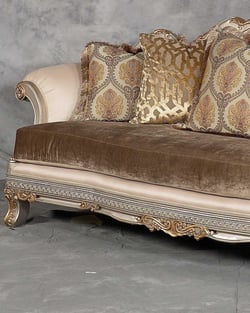 Gold, Silver, Light Beige Benneti Ornella-Sofa Living Room interior