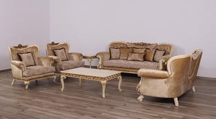 Living Room  Beige, Gold, Sand European Furniture image