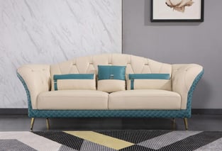 Living Room  Blue, Off-White European Furniture image