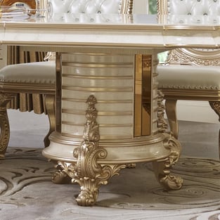 Dining Room  White, Gold Homey Design  photo