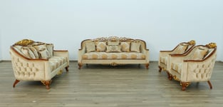 Buy Brown, Gold European Furniture Living Room 