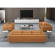 Cognac Italian Leather Sofa Set 2Pcs Contemporary PICASSO EUROPEAN FURNITURE