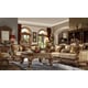 Luxury Chenille Golden Beige Armchair Traditional Homey Design HD-610