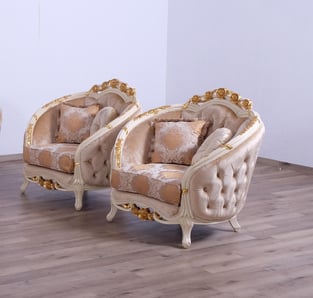 Living Room  Beige, Gold European Furniture image