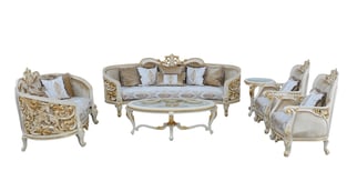 Living Room  Beige, Gold, Antique European Furniture image