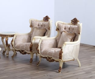 Living Room  Beige, Gold, Antique European Furniture image