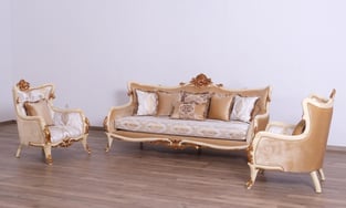 Gold, Antique, Pearl European Furniture  47072-C-Set-2 Living Room interior